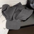 Vintage Letter Embroidery Plaid Scarf Baseball Cap 8BK6HAT186L