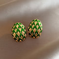 Vintage Cubic Zircon Geometric Stud Earrings 6W6JER819