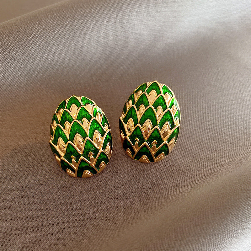 Vintage Cubic Zircon Geometric Stud Earrings 6W6JER819