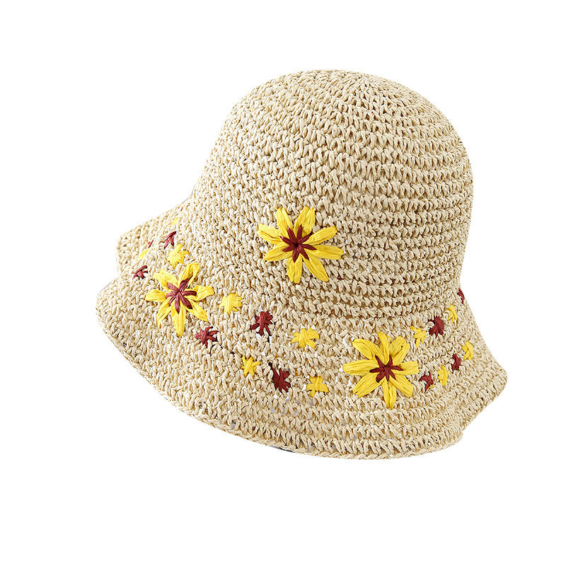 Flower Crochet Beach Hat - DippedShop Wholesale - #4707