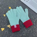 Winter Color Block Touch Screen Knit Gloves 6W6GLO58