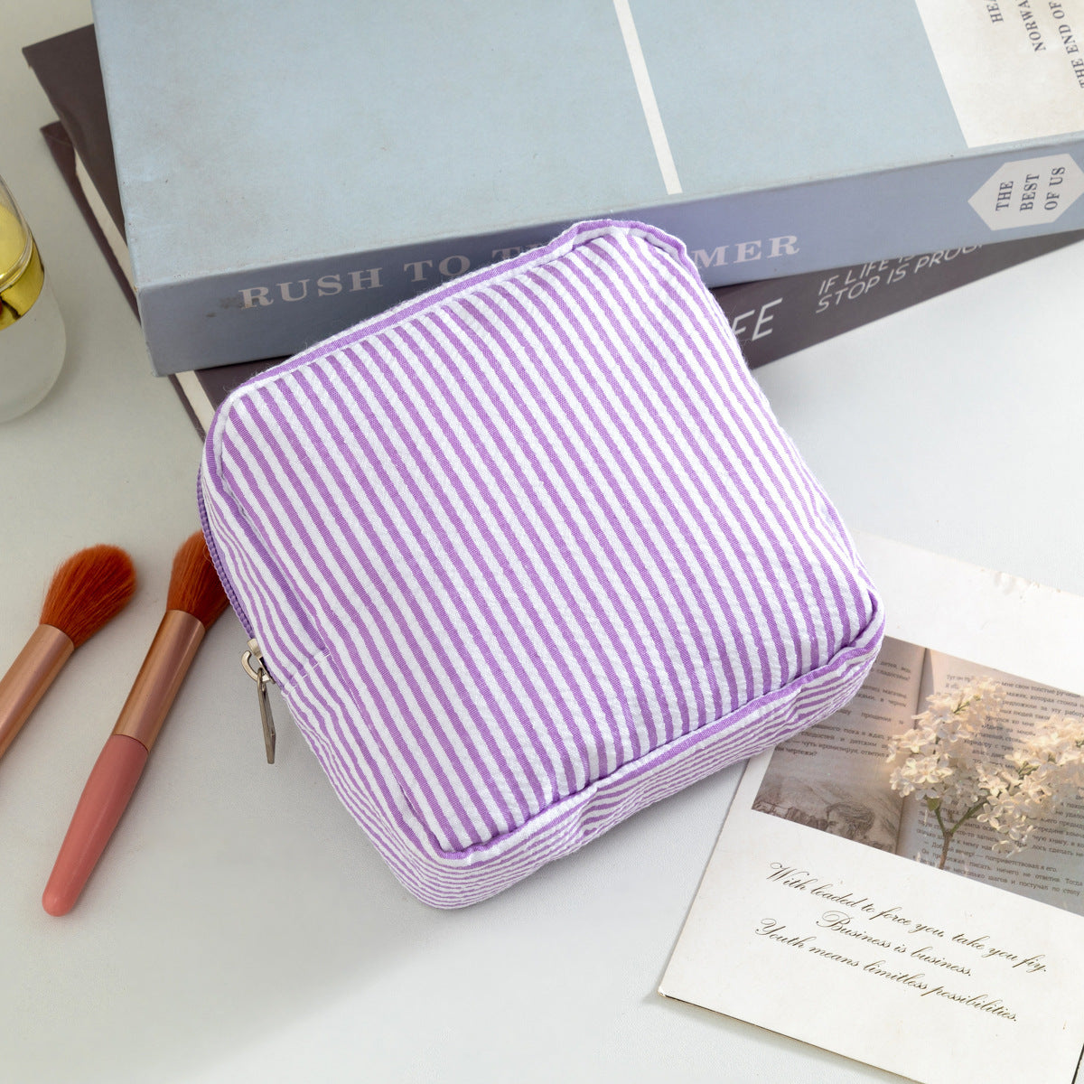 Striped Portable Storage Bag MK2BLW6C5CO77