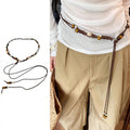 Boho-Style Handmade Weave Beaded Waist Belt 6W6JBT241