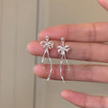 Bowknot Tassel Stud Earrings - DippedShop Wholesale - #1523