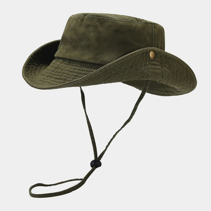 Simple Washed Outdoor Foldable Safari Boonie Hat 8BK6HAT170T