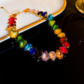 Vintage Gold Plated Floral Heart Chain Necklace 6W6JNC904