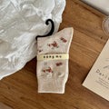 Floral Bow Crew Socks - DippedShop Wholesale - #4211