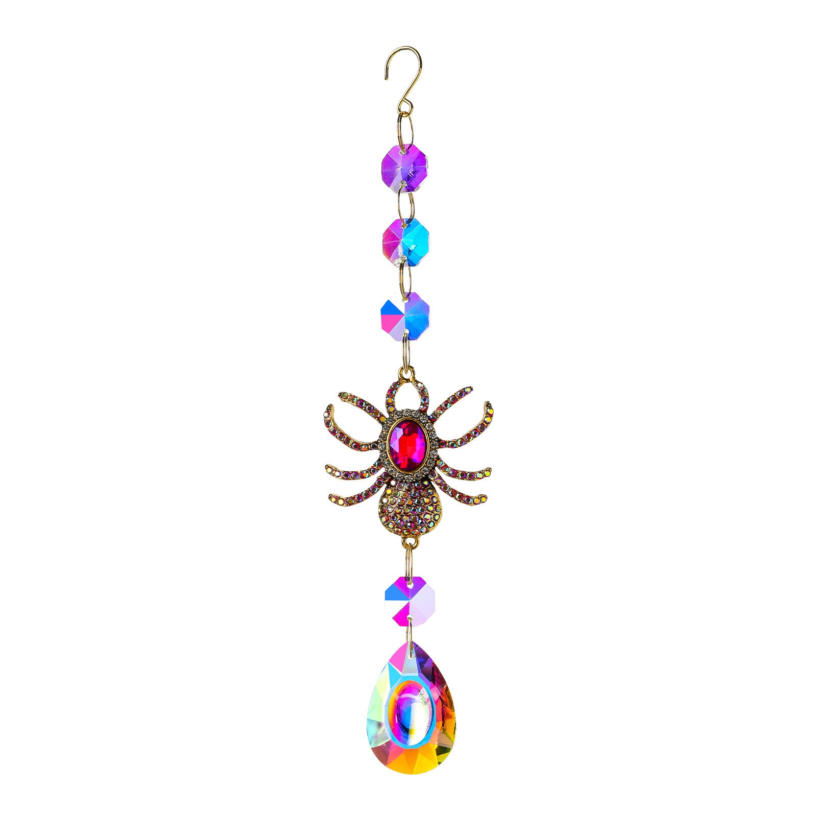 Halloween Jeweled Spider Crystal Suncatcher 6H7HLS140