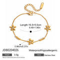 Minimalist Cubic Zirconia Gola Plated Chain Bracelet 6W6JBR464