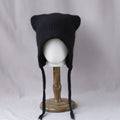 Soft Fuzzy Earflap Knit Beanie with Ties 6W6HAT693