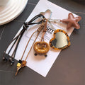 Vintage Leopard Mirror Star Pendant Keychain 6W10BBC379