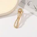 Vintage Metal Geometric Gold Plated Hair Clip MK2MBEP6W6HCP370