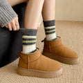 Minimalist Striped Wool Blend Thicken Crew Socks 6W8FSO537