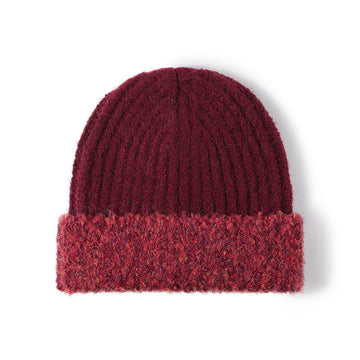 Spliced Color Knit Hat Paded Beanie DPH0519