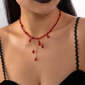 Gothic Beaded Tassel Necklace - DippedShop Wholesale - #2915