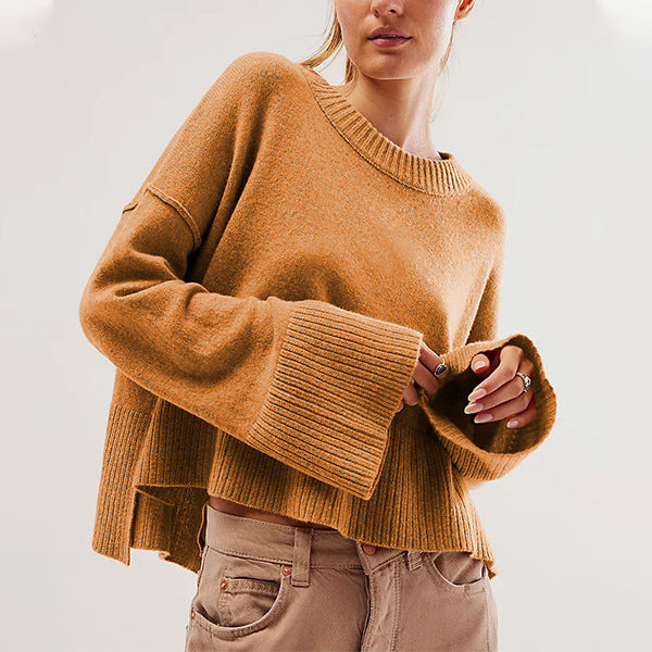 Solid Flared Sleeve Sweater - DippedShop Wholesale - #1347