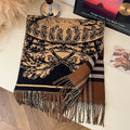 Reversible Plaid Tassel Shawl Scarf - DippedShop Wholesale - #1651