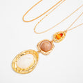 Hammered Resin Pendant Necklace - DippedShop Wholesale - #8163