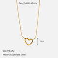 Chic Gold Plated Hollow Heart Pendant Necklaces 6W6JNC634