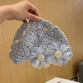 Elegant 3D-Florall Crochet Hollow Out Knit Beanie MK2CK6W6HAT68