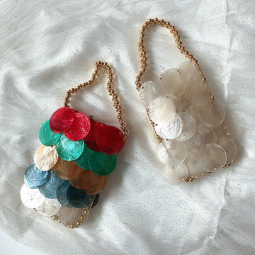 Colorful Shell Beads Chain Handmade Bags DP25C675