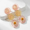 Retro Color Contrast Resin Pendant Drop Earrings 6W6JER609