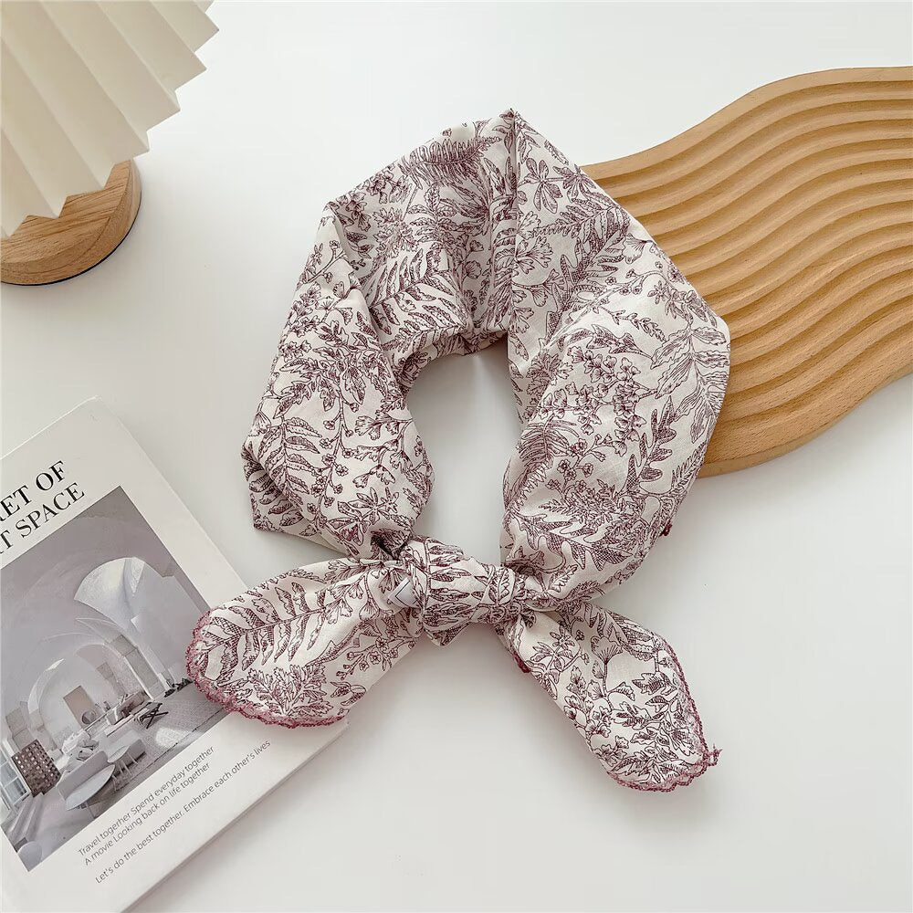 Flower Print Square Scarf - DippedShop Wholesale - #1251