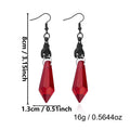 Halloween Red Crystal Bat Dangle Earrings 6W6JER549