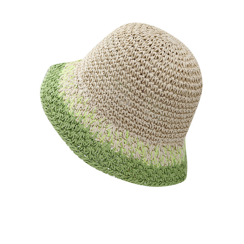 Color Block Straw Hat - DippedShop Wholesale - #8723