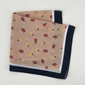 Sweet Color Block Floral Print Silk Scarf 6W6NSI182