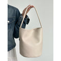 Trendy Solid Color Commuter Bucket Shoulder Bag 6W10BBG2017