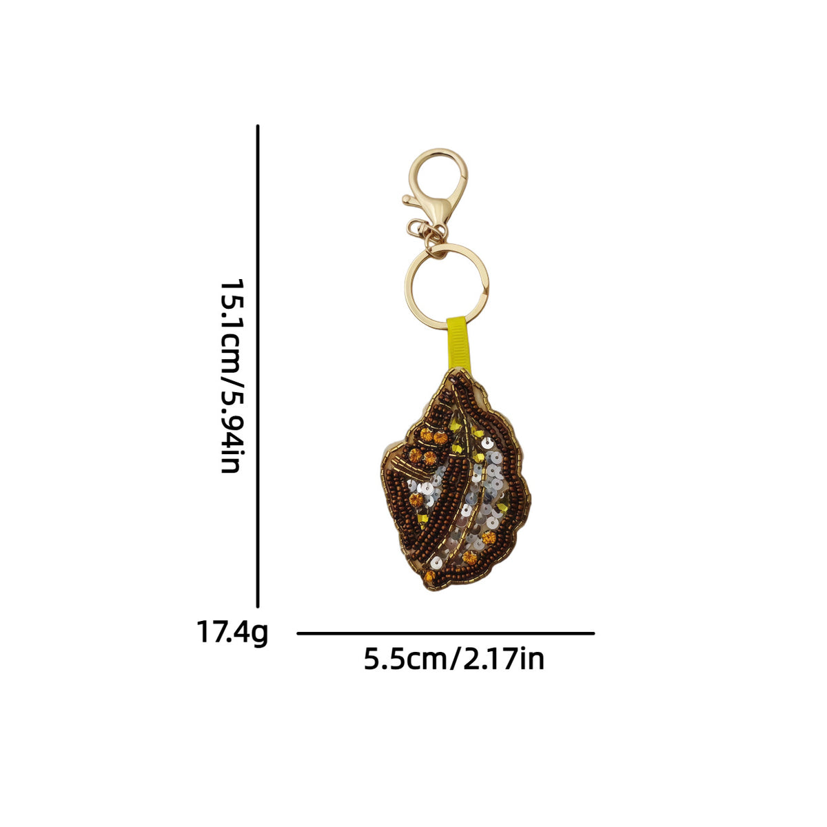 Stylish Handmade Beads Coconut Tree Pendant Keychain 6W10BBC808