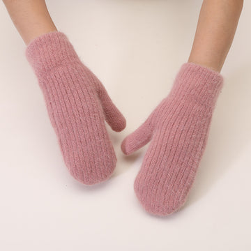 Simple Padded Knit Mittens Gloves DPG2612