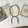 Minimalist Striped Beaded Adjustable Scarf Necklace MK2BW6W6JNC233