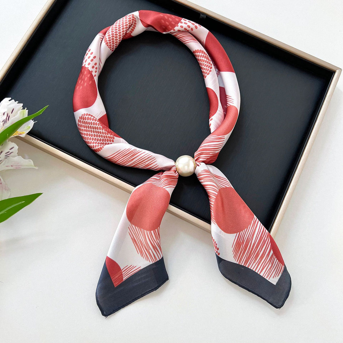 Color Block Silk Scarf - DippedShop Wholesale - #1075