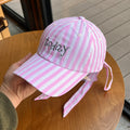 Striped Bowknot Baseball Cap - DippedShop Wholesale - #9251