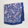 Sweet Color Block Floral Print Silk Scarf 6W6NSI182