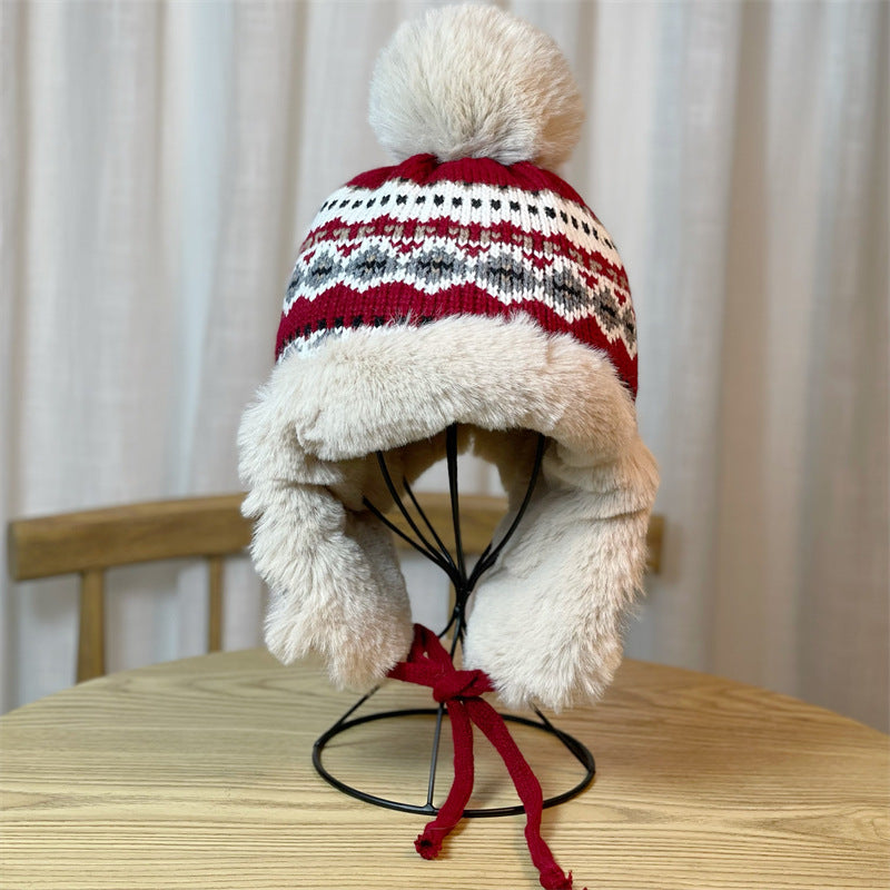 Fair Isle Fleece Trapper Hat - DippedShop Wholesale - #3971