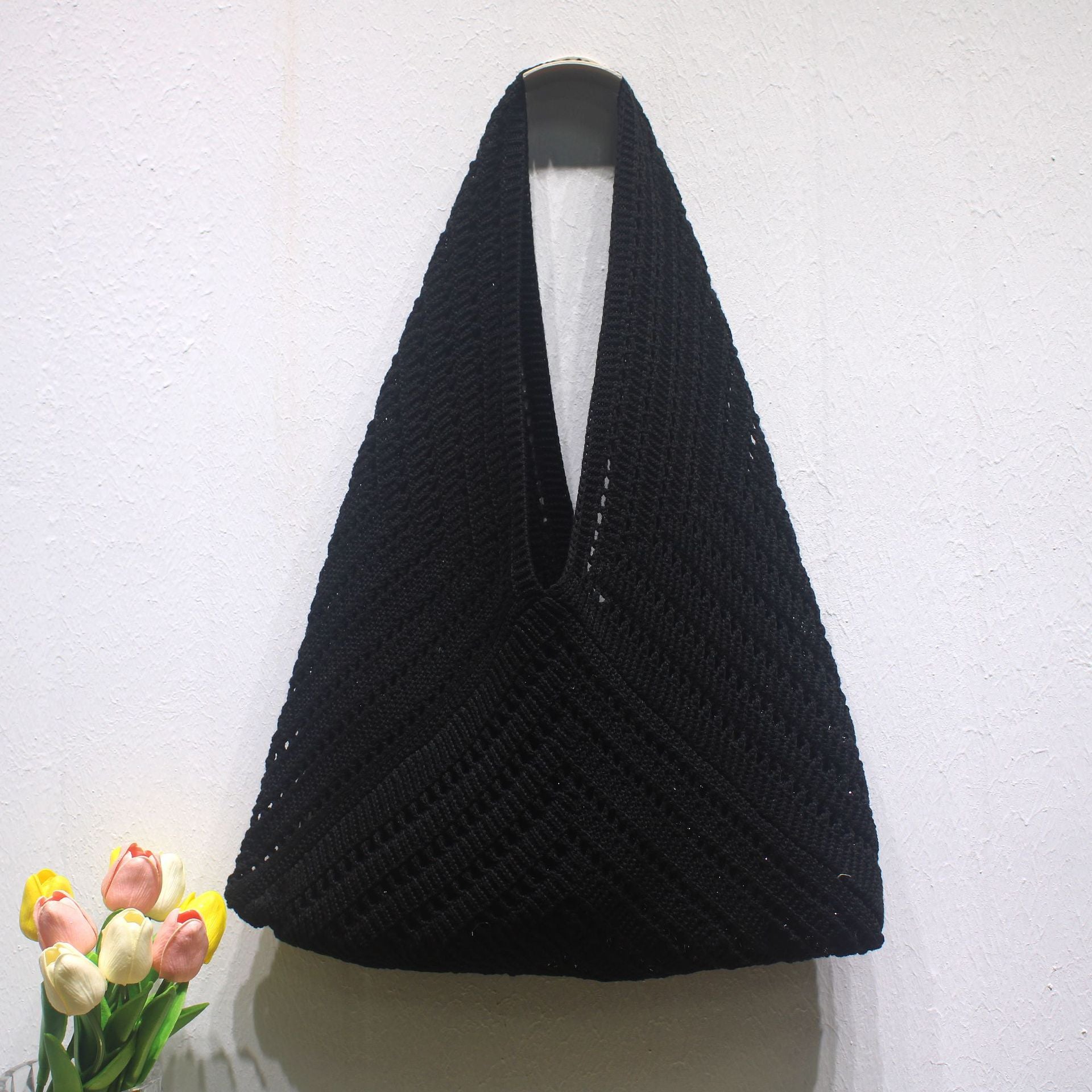 Trendy Hollow Out Solid Color Tote Bag 6W10BBG1778