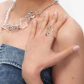 Stylish Crystal Irregular Holl - DippedShop Wholesale - #6531