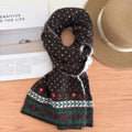 Jacquard Beaded Knit Scarf - DippedShop Wholesale - #0339
