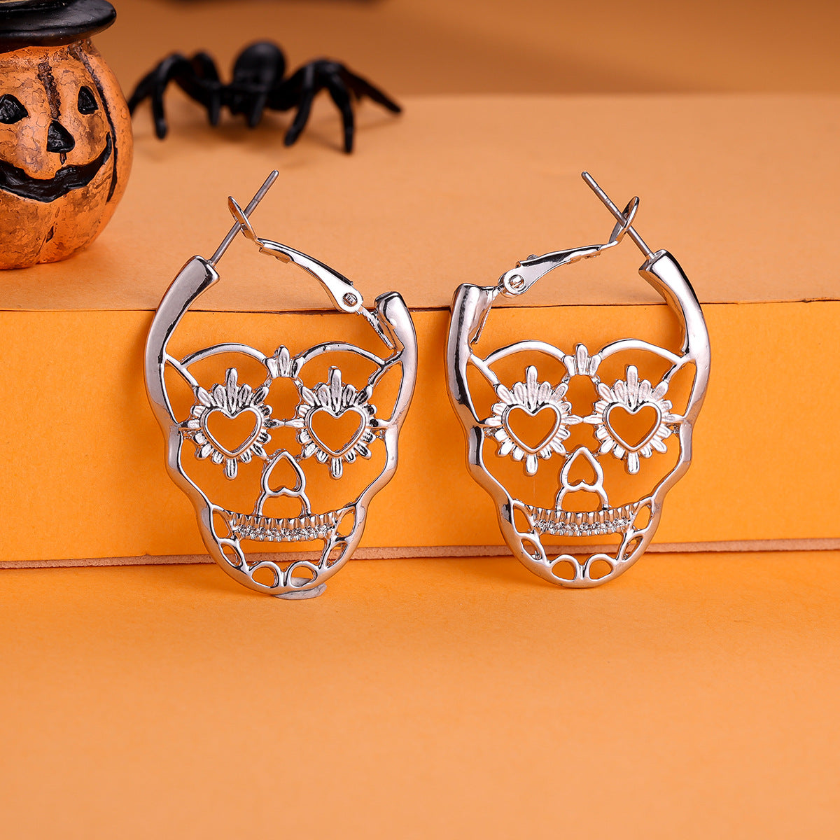 5+ Vintage Skull Simple Halloween Earrings DPJE2729