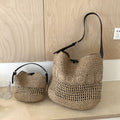 Straw Woven Hobo Bag - DippedShop Wholesale - #1891