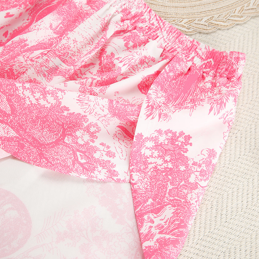Print Soft Homewear Set - DippedShop Wholesale - #4003