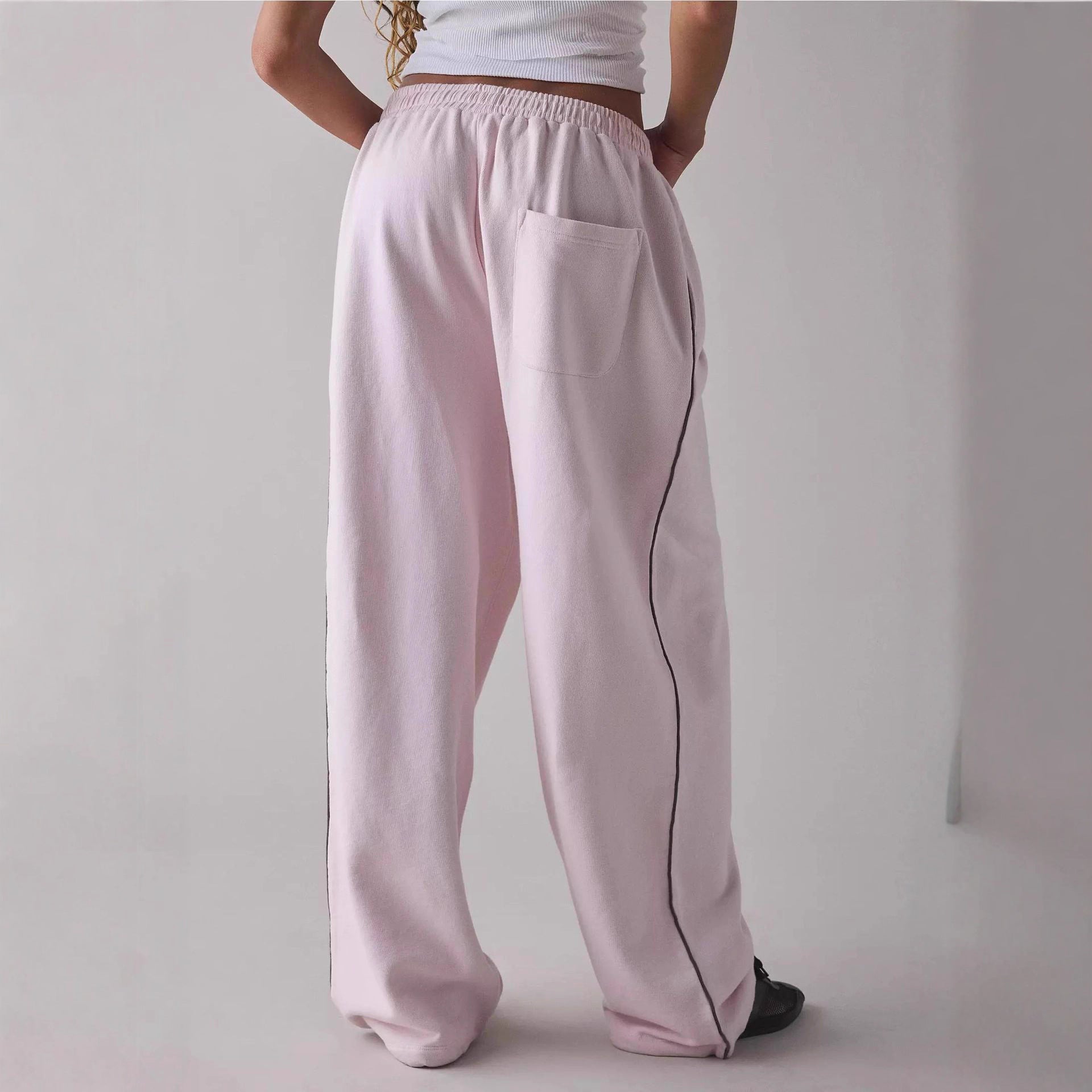 Embroidery Elastic Waist Pants - DippedShop Wholesale - #1091