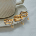 Multi-Layer Rhinestone Stackable Ring - DippedShop Wholesale - #2131