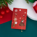 Christmas Tree Santa Claus Tassel Asymmetrical Dangle Earrings 6W6JER688