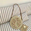 Round Straw Crossbody Bag - DippedShop Wholesale - #7251