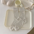 Solid Bow Mesh Socks - DippedShop Wholesale - #4899