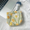 Vintage Tulip Jacquard Large Capacity Makeup Bag MK2BW6W10BOB387